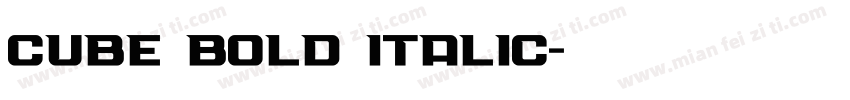 Cube Bold Italic字体转换